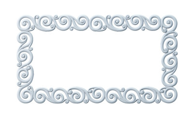 Classic white frame in the Baroque style