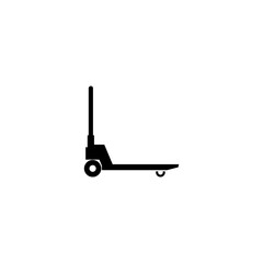 Hand pallet truck icon isolated on white background  