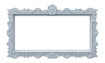 Classic white frame in the Baroque style