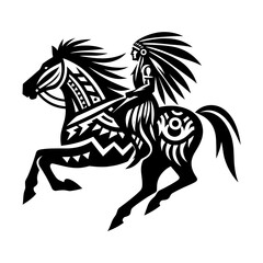 Native American , Indigenous Indian Navajo Rider, Native American Horseman Svg, Indigenous Indian Silhouette, Navajo Rider Svg, Native American Cut Files, Native American Vector, Native America