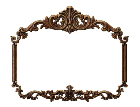 Classic wooden frame in the Baroque style