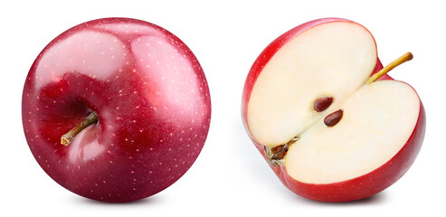 Red apple isolated on white background