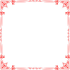 Simple Square photo or picture frame or border transparent background 