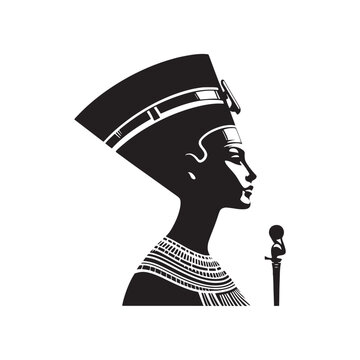 recommend clip art: Ephemeral Majesty: Silhouettes Capturing the Fleeting Elegance of Nefertiti, Egypt's Queen of Grace - Nefertiti Illustration - Nefertiti Vector - Queen of Egypt Silhouette
                    