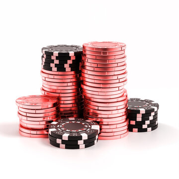 Luxury of the Casio poker chip on white background, Illustration