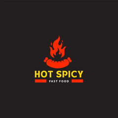 HOT SPICY  logo design template vector. HOT SPICY Business abstract connection vector logo. HOT SPICY icon circle logotype.
