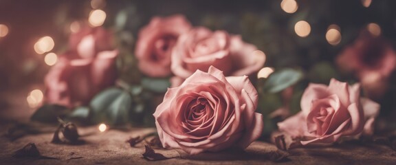 decorative vintage background grunge texture with roses