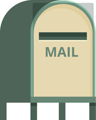 Mail street box icon cartoon vector. Shipment letter. Worker drop
