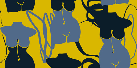 Hand drawn abstract pattern. Creative collage contemporary seamless pattern. Fashionable template for design.