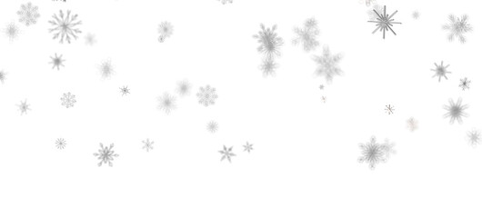 Winter Snow Symphony: Captivating 3D Illustration of Descending Snowflakes for Christmas