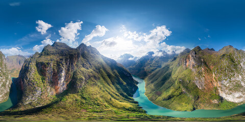 360 photo, Ma Pi Leng Pass,  Tu San area, in ha Giang Province , Viet Nam