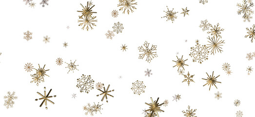 Winter Snow Showers: Spectacular 3D Illustration Showcasing Falling Christmas Snowflakes