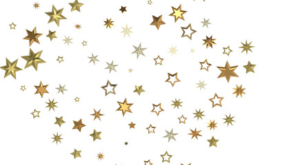 Enchanting 3D Gold Stars Rain: A Celestial Delight for the Eyes