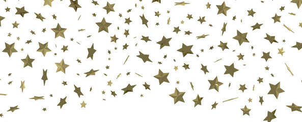 Stellar Christmas Symphony: Exquisite 3D Illustration of Falling Stars in Harmonious Motion for the Holidays