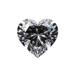 Heart shaped diamond isolated