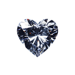 Fototapeta premium Heart shaped diamond isolated
