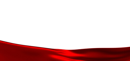 Obraz premium Smooth elegant red cloth on grey background