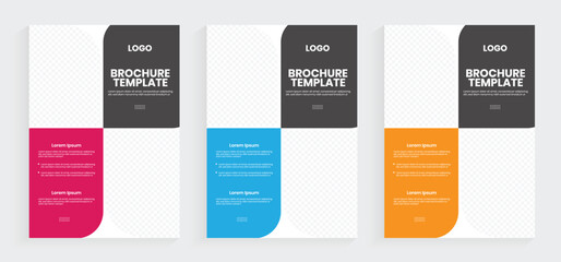 Naklejka premium A4 annual report book cover design. Modern brochure cover background. A4 fold flyers, leaflet, booklet, or handbook template.