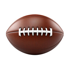 American football ball. Isolated on transparent background.