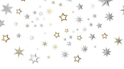 Stellar Christmas Symphony: Exquisite 3D Illustration of Falling Stars in Harmonious Motion for the Holidays