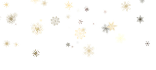 Winter Snow Showers: Spectacular 3D Illustration Showcasing Falling Christmas Snowflakes
