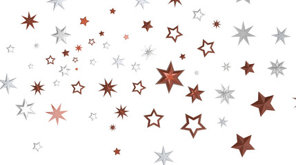 Yuletide Star Descent: Striking 3D Illustration Showcasing Falling Festive Stellar Fragments