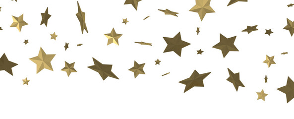 XMAS stars. Confetti celebration, Falling golden abstract decoration for party, birthday celebrate,