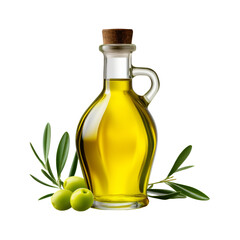 Bottle of olive oil. Isolated on transparent background.