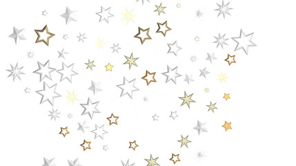 Christmas Star Plummet: Astonishing 3D Illustration Depicting Falling Holiday Stardust