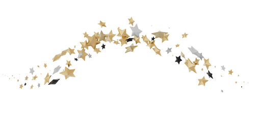 XMAS stars background, sparkle lights confetti falling. magic shining Flying christmas stars on night
