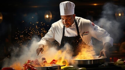 Dominican Culinary Delight: Immerse Yourself in the World of Mofongo Mastery, where a Chef Showcases the Art of Preparing this Popular Dominican Dish with Fried Plantains, Garlic, and Pork Cracklings.