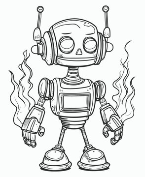 robot cyborg illustration