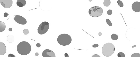 Cascading Splendor: Striking 3D Illustration Showcasing a Dazzling silver Confetti Display