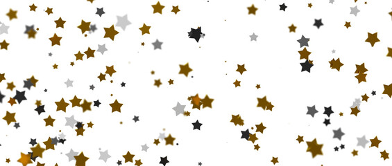 XMAS Stars - stars. Confetti celebration, Falling golden abstract decoration for party, birthday celebrate,
