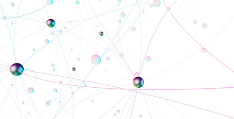 Abstract 3d render, network concept, background