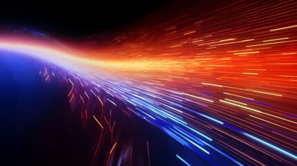 High-Speed Light Trails in Motion at Night
