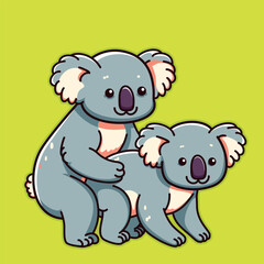 koala mating illustration