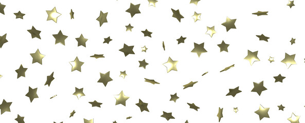 Cascading Christmas Constellations: Brilliant 3D Illustration Showcasing Falling Festive Star Patterns