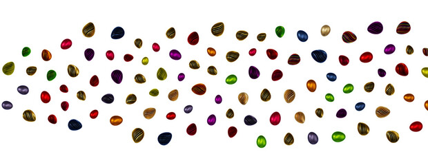 Beautiful colorful easter eggs on