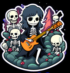Design Skeleton Rock Band