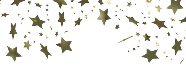 Starlit Christmas Plummet: Spectacular 3D Illustration Showcasing Descending Holiday Star Clusters