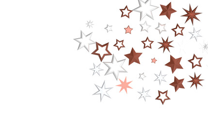 Twinkling Christmas Trail: Exquisite 3D Illustration of Falling Festive Starry Traces