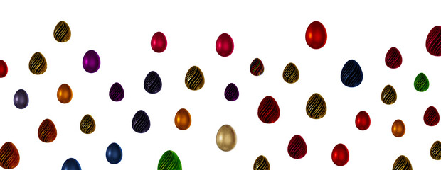 Beautiful colorful easter eggs on
