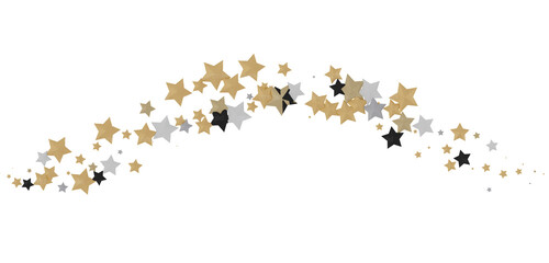 XMAS Stars - stars. Confetti celebration, Falling golden abstract decoration for party, birthday celebrate,