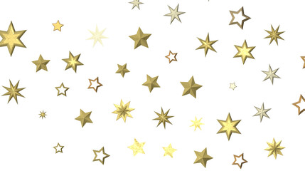 Gilded Wonder: Explore the Magic of a 3D Gold Stars Rain