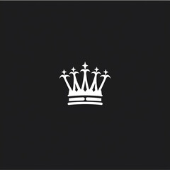 An elegant, minimalist crown icon Logo