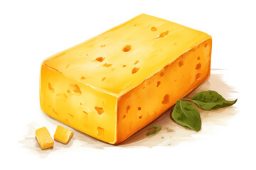A Slice of Gourmet Delight: Fresh Cheesy Goodness on a Wooden Board