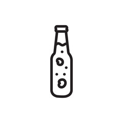 Kombucha homemade tea in bottle. Natural element. Pictogram for web page, mobile app, promo