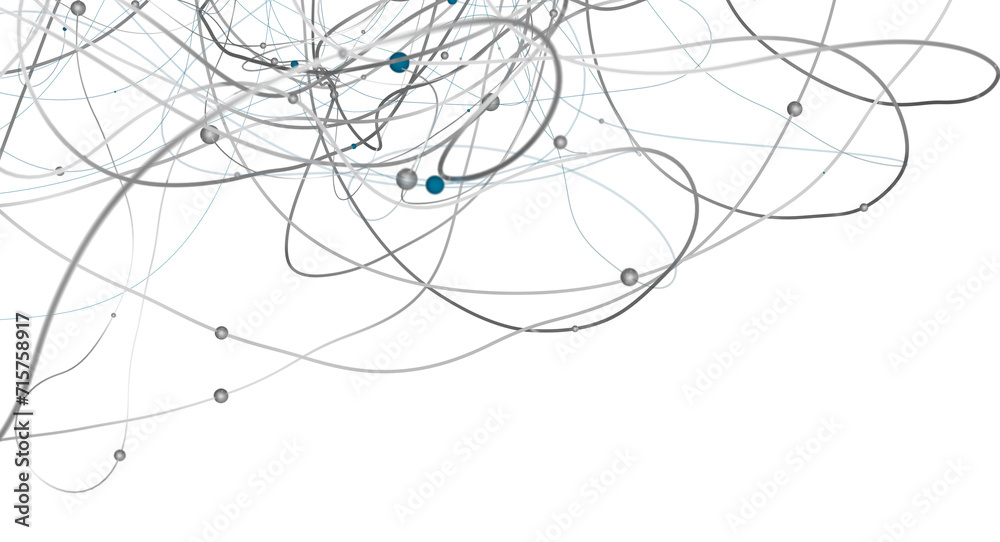 Fototapete Abstract digital background of points and lines. Glowing plexus. Big data. Network or connection.