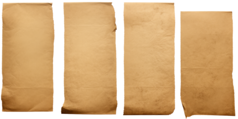 Vintage Paper Scrolls Set Isolated